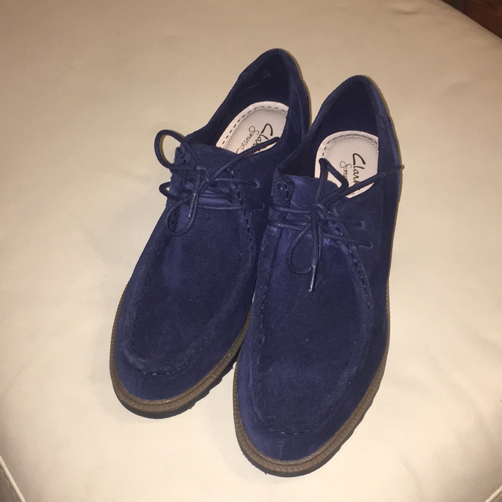 Navy suede  Balmer Willow shoes